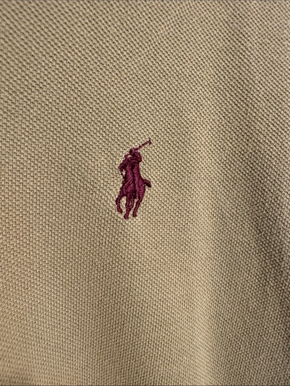 Polo by Ralph Lauren Olive Green Polo with Maroon Pony